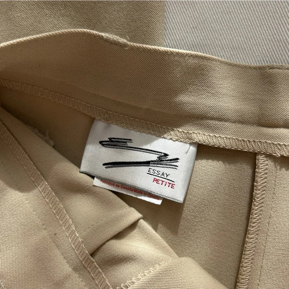 Vintage 90s‎ sand beige trousers  / tailored pants 6P - Picture 4 of 8